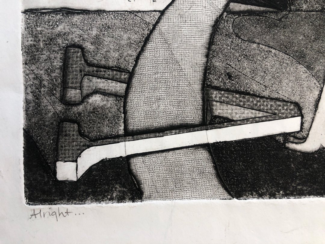 'Alright' Intaglio Print - Artist Proof #3 - Image 5