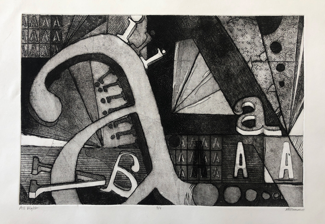‘Alright’ Intaglio Print – Print 3 of 4