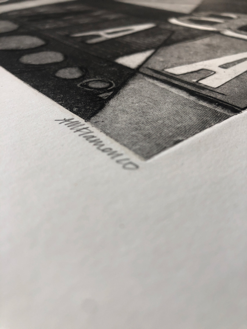 ‘Alright’ Intaglio Print – Print 3 of 4 - Image 5